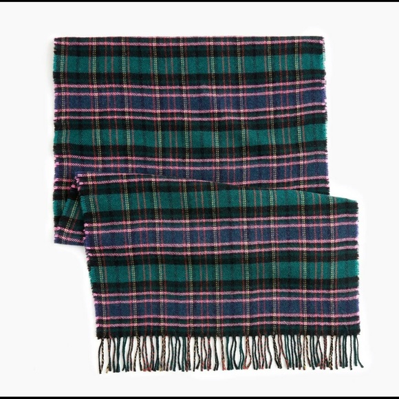 🌸NWT J.Crew Women's Tartan Scarf Plaid Wool🌸 - Picture 2 of 5